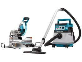 2x18 V AWS Combiset voor afkorten (260mm) en stofzuigen