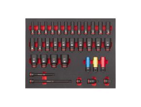 1/2" Sockets deep foam set 1 (34 pc)