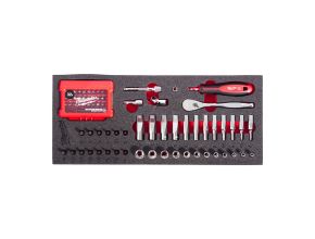 1/4" Ratchet and Bit Socket Set Foam Insert - 76pc