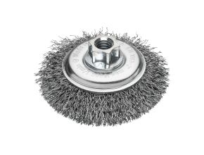 Bevel brush M14 100x10mm steel crimped 0.35mm - 1 pc