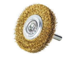 Wheel Brush S6 50x10mm Brass 0.2mm - 3 pc