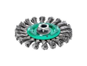 Knot Wheel Brush M14 125x14mm Stainless Steel 0.5mm - 1 pc