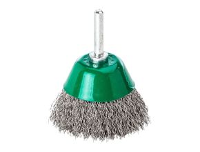 Cup Brush S6 50x20mm Stainless Steel Crimped 0.3mm - 3 pc