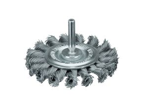 Knot Wheel Brush S6 75x12mm Stainless Steel 0.5mm - 3 pc