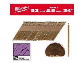 34° D-Head 63 x 2.8 mm / RS / G / SC2 - 2.200 pc