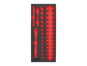 Empty 32 pc 3/8" Ratchet and Socket Set Foam Insert